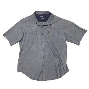 ORVIS Mens Button Down Shirt Size XXL‎ Classic Collection Short Sleeve Outdoor